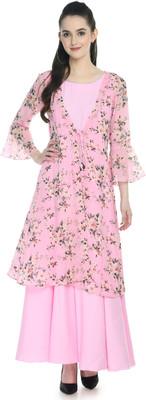Rudraaksha Women Kurta Ethnic Jacket Set