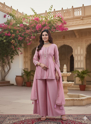 MOKOSH Women Kurti Sharara Dupatta Set