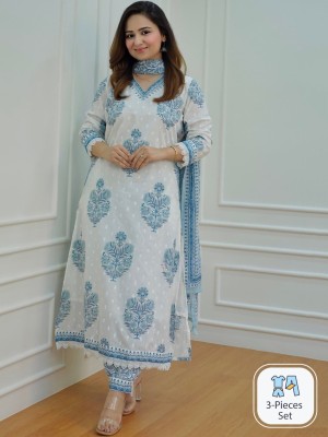 Paaridhi Printed Kurta, Patiala & Dupatta Set