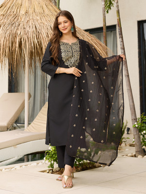 SDK Fashion Solid Kurta, Trouser/Pant & Dupatta Set