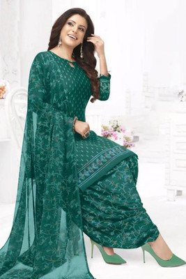 SIMPLYETHNIC Crepe Printed Salwar Suit Material