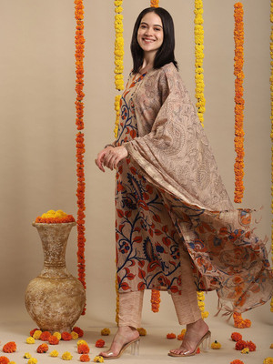 Gosriki Women Kurti Pant Dupatta Set