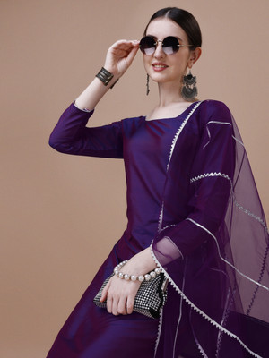 Naveerafashion Women Kurti Pant Dupatta Set