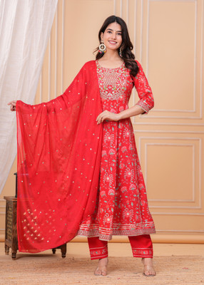 NIA AMORA Women Kurti Pant Dupatta Set