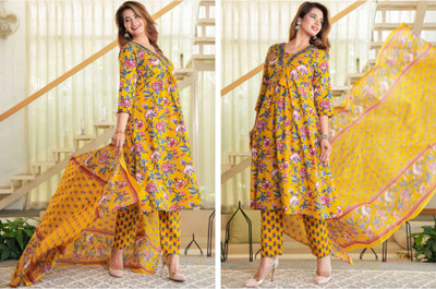 Priyanshi Fashion World Women Kurti Pant Dupatta Set