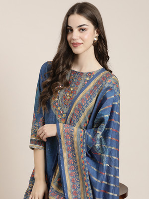 SHOWOFFFF Women Kurta Sharara Dupatta Set