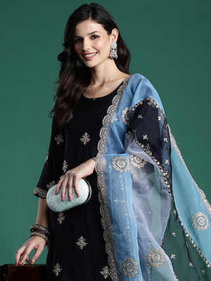 Indo Era Women Kurta Pant Dupatta Set