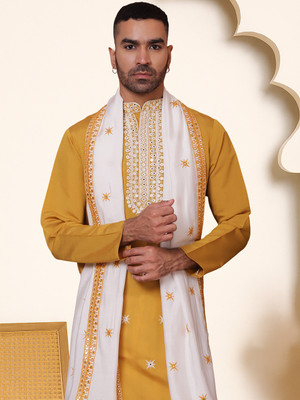 Jompers Men Kurta Salwar Dupatta Set