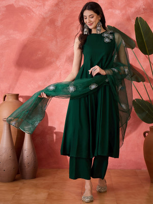 Stylum Women Kurta Palazzo Dupatta Set