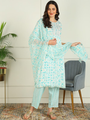 Mokshi Elite Women Kurta Palazzo Dupatta Set