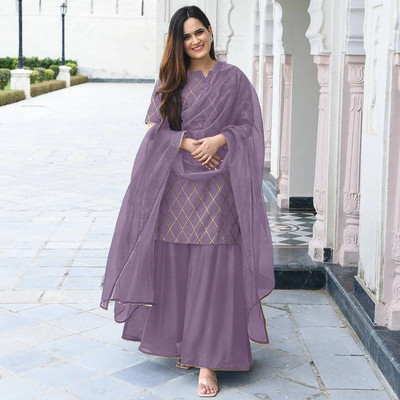 HouseOfCommon Women Kurta Sharara Dupatta Set