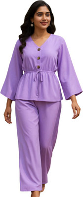 Tanushk Women Ethnic Top Palazzo Set