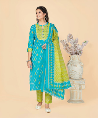 VBUYZ Women Kurta Pant Dupatta Set