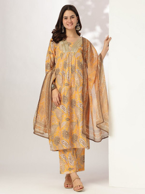 Janasya Women Kurta Pant Dupatta Set