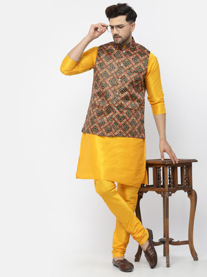 TS Lifestyle Men Kurta Pyjama Ethnic Jacket Set