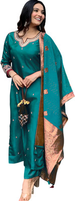 ravya fashions Women Kurti Pant Dupatta Set