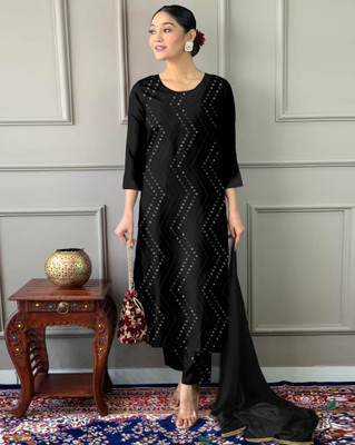 HouseOfCommon Women Kurta Palazzo Dupatta Set