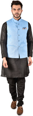 PRINTCULTR Men Kurta Pyjama Ethnic Jacket Set