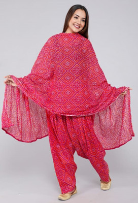 HANVIK TRADERS Women Patiala Dupatta Set