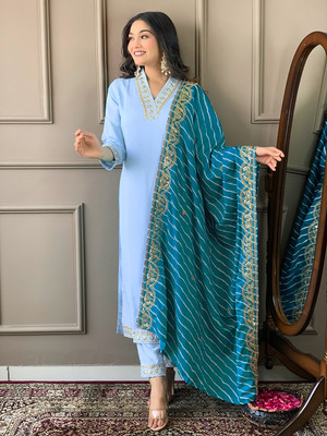 RN Fashion Self Design Kurta, Trouser/Pant & Dupatta Set