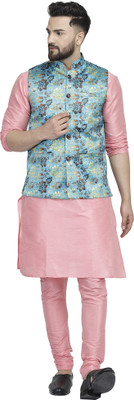 B BEN Men Kurta Pyjama Ethnic Jacket Set