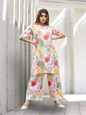 Indian Rani Women Ethnic Top Pant Set