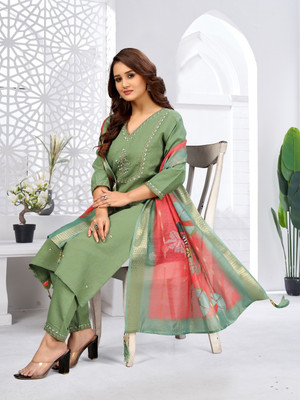 winelady Women Kurta Pant Dupatta Set