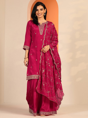 LIBAS Women Kurta Sharara Dupatta Set