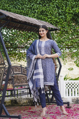 Ewedoos Women Kurta Pant Dupatta Set