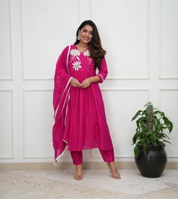 JIKRA JAIPUR Women Kurta Pant Dupatta Set