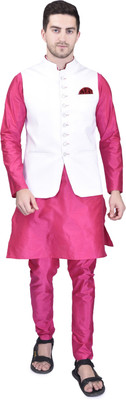 PRINTCULTR Men Kurta Pyjama Ethnic Jacket Set