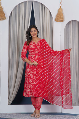 FIEBEE Women Kurta Pyjama Attached Dupatta Set