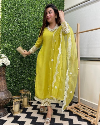 shiv textiles Floral Print Kurta, Trouser/Pant & Dupatta Set