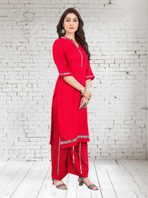 HELWIN DESIGNER Women Crop Top Palazzo Set