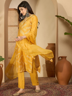 Sangria Women Kurti Pyjama Dupatta Set