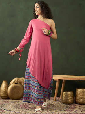 Sangria Women Kurta Palazzo Set
