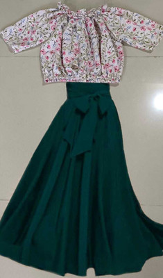 shitdhey Women Crop Top Skirt Set