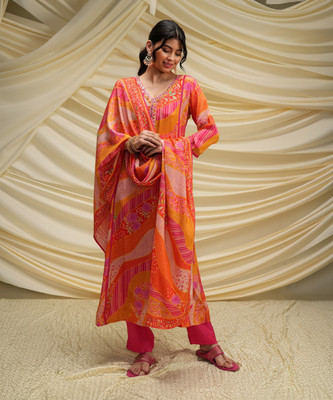 Vishudh Women Kurta Palazzo Dupatta Set