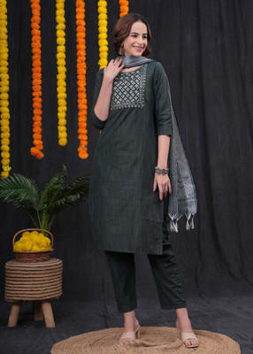 HUJUM Women Kurta Pant Dupatta Set