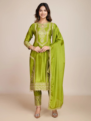 BlissWeave Women Kurta Pant Dupatta Set