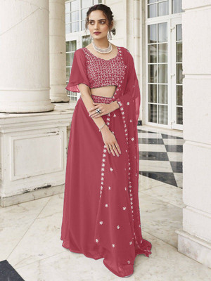 SANCIA Women Crop Top Palazzo Dupatta Set