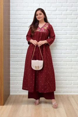 JD FINISHING Women Kurti Pant Set