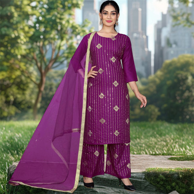 H V COLLECTION Women Kurta Pant Dupatta Set