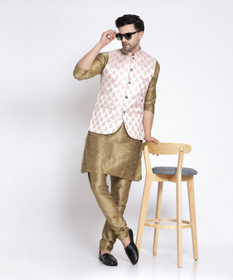 TS Lifestyle Men Kurta Churidar Ethnic Jacket Set