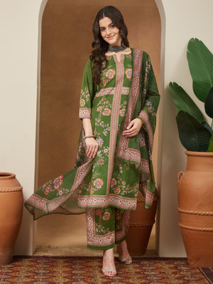 Janasya Women Kurta Pant Dupatta Set