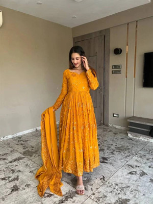 mudra creation Women Kurta Pant Dupatta Set