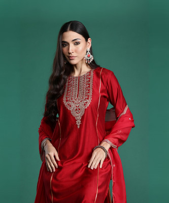 Indo Era Women Kurta Pant Dupatta Set