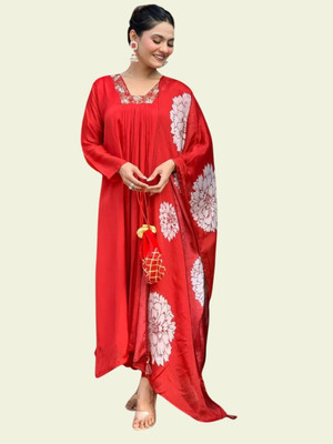 KOTRONS Women Kurti Pant Dupatta Set