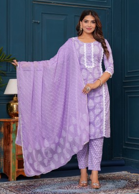 HouseOfCommon Women Kurti Pyjama Dupatta Set