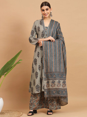 VBUYZ Women Kurta Palazzo Dupatta Set